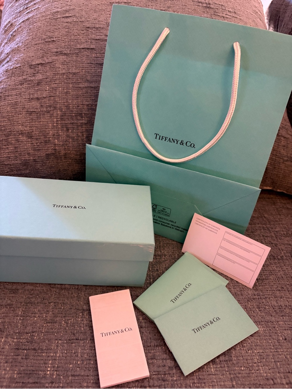 Tiffany & Co. Signature Blue Jewelry Packaging Set - Robin's Egg Blue